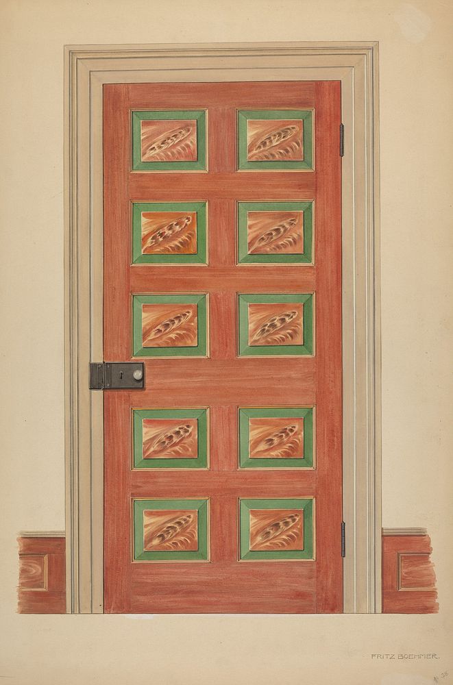 Zoar Door (c. 1938) by Fritz Boehmer.  