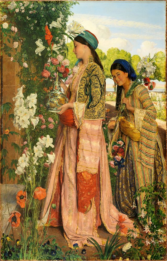 Lilium Auratum (1871) painting in high resolution by John Frederick Lewis. 