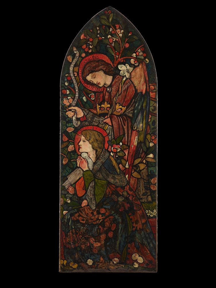 The Annunciation (1857) painting in high resolution by Sir Edward Burne–Jones. 