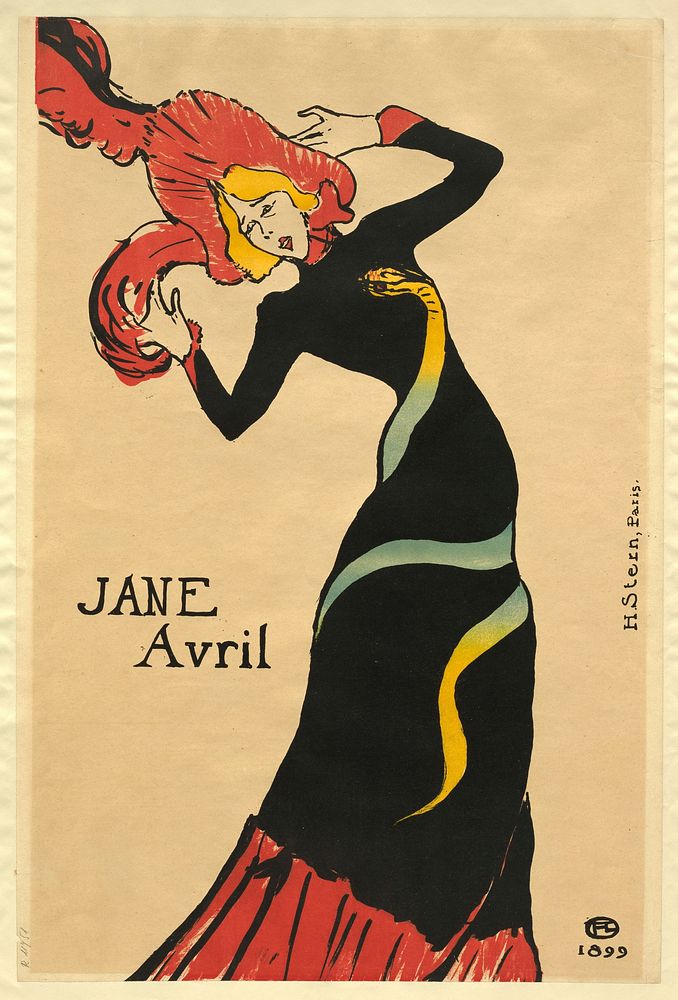 Jane Avril (1899) print in high resolution by Henri de Toulouse&ndash;Lautrec. 