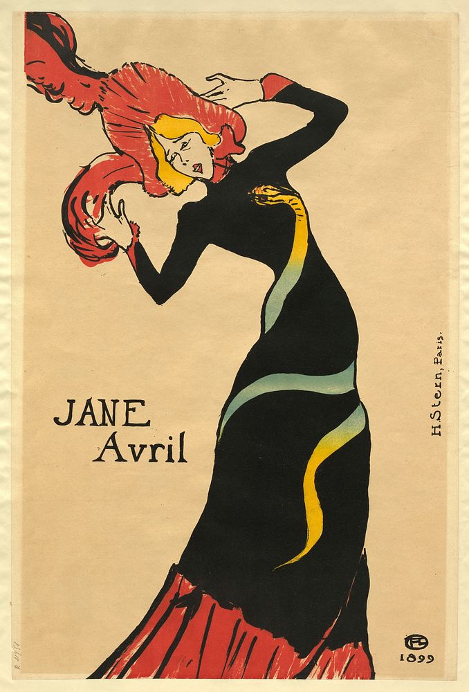 Jane Avril (1899) print in high resolution by Henri de Toulouse–Lautrec. 