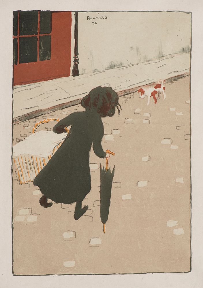 The Little Laundress (La petite blanchisseuse) (1896) print in high resolution by Pierre Bonnard. 