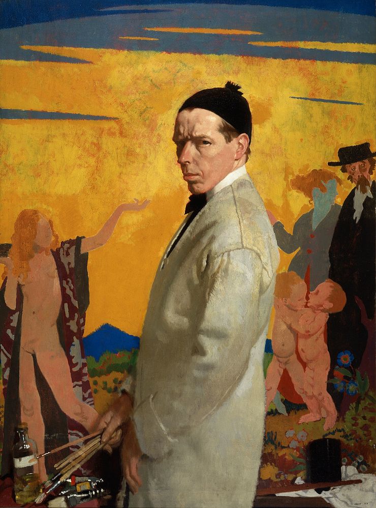Self-Portrait (1913) painting in high resolution by Sir William Orpen. 
