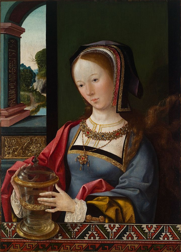 Mary Magdalene (1519) painting in high resolution by Jacob Cornelisz. van Oostsanen, North Netherlandish…