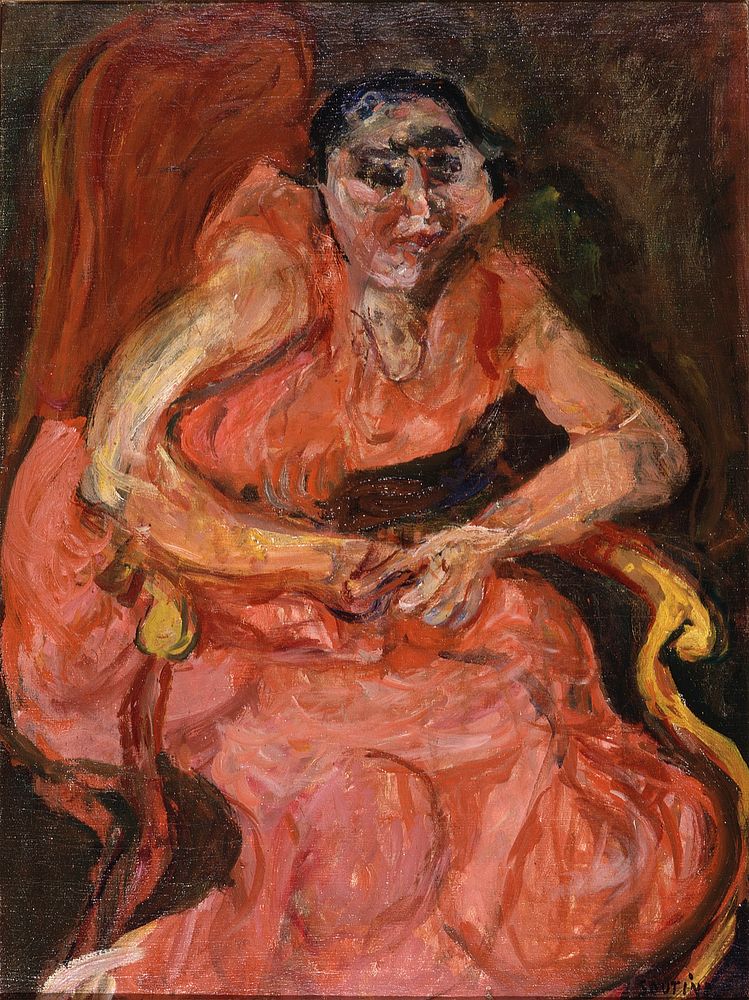 Woman in Pink (c.1924) painting in high resolution by Cha&iuml;m Soutine. 