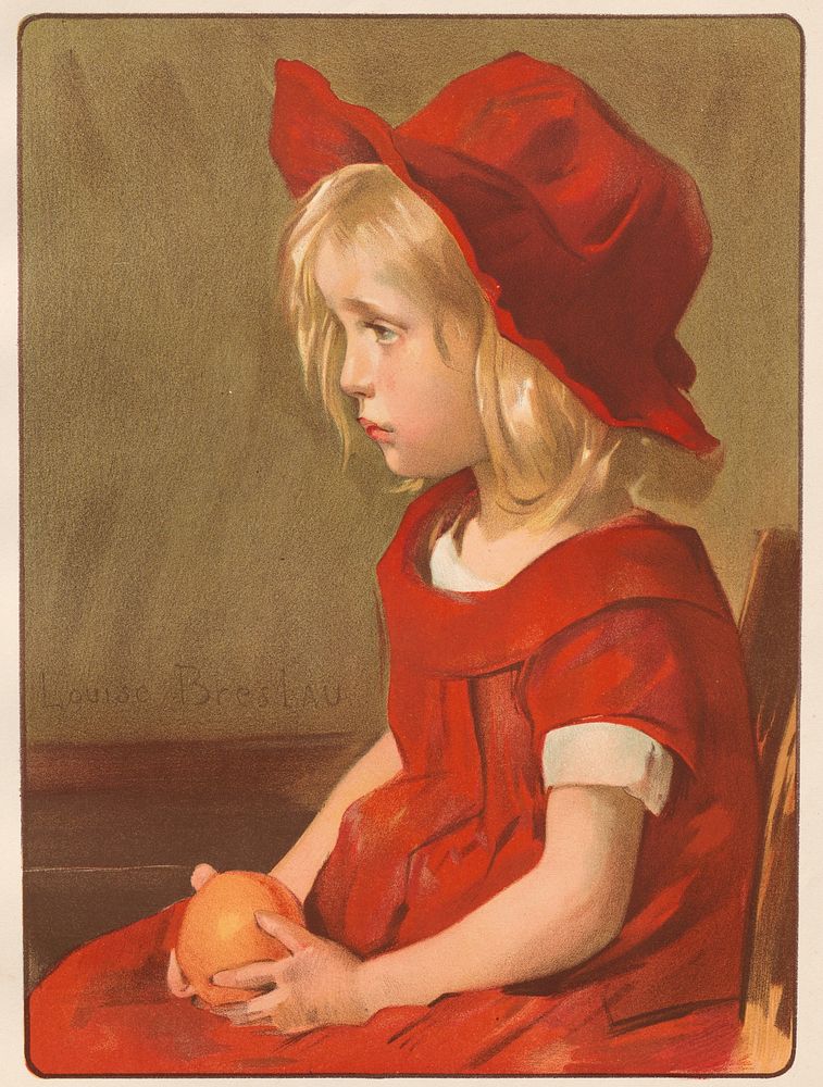 Fillette &agrave; l'Orange (1899) print in high resolution by Louise Breslau.