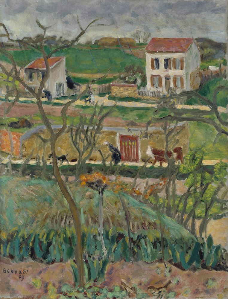 Rainy Landscape, Landscape in Rainy Weather (1909) painting in high resolution by Pierre Bonnard. 