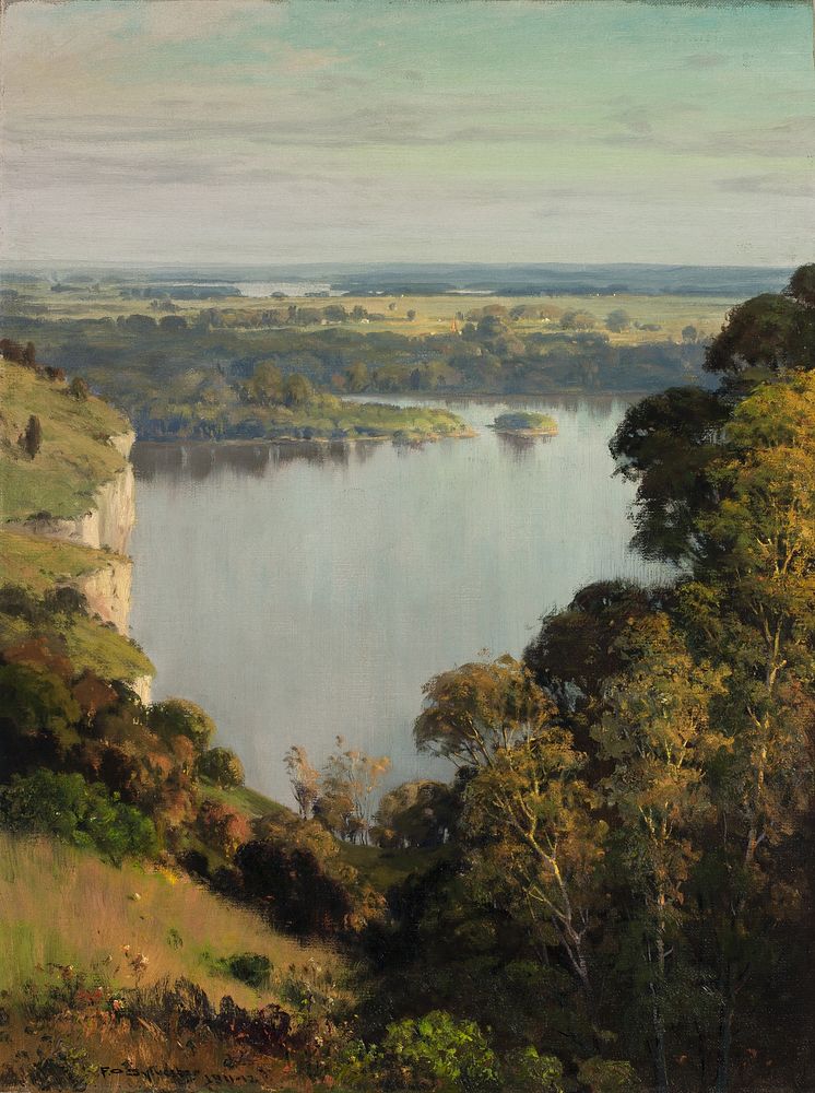 The River&rsquo;s Golden Dream (1911&ndash;12) painting in high resolution by Frederick Oakes Sylvester. 