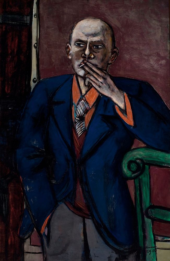Self-Portrait 1950 (1950) painting in high resolution by Max Beckmann. 
