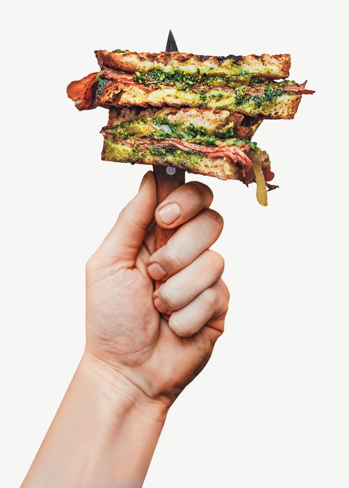 Pesto sandwich  collage element psd