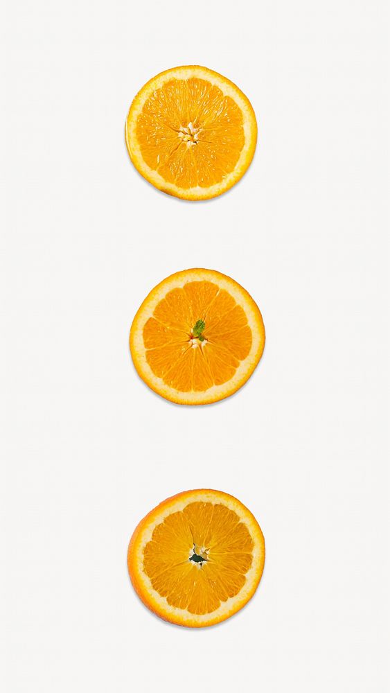Orange slices, fruit isolated design