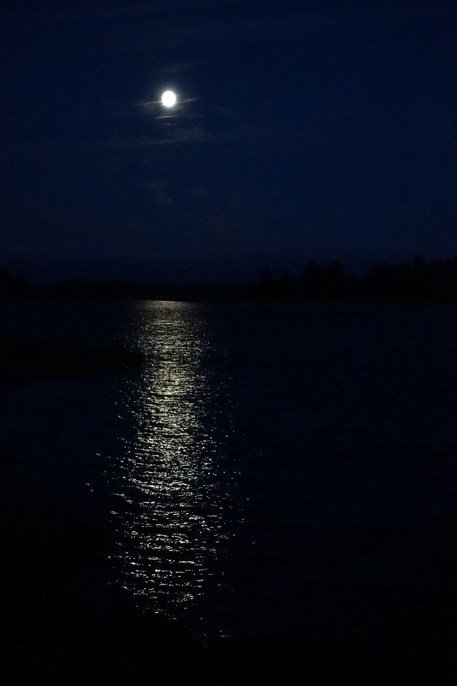 Moon reflection, night sky. Original public domain image from Flickr