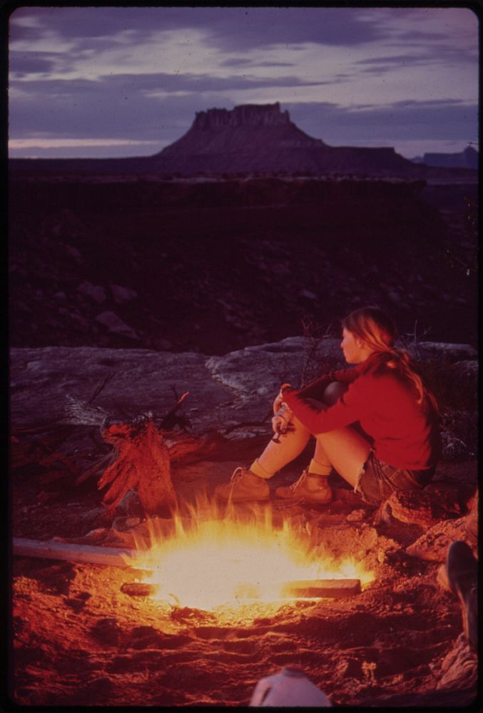 Camping in the Maze, a Remote and Rugged Region in the Heart of the Canyonlands. Because It Seldom Rains, Tents Are Not…