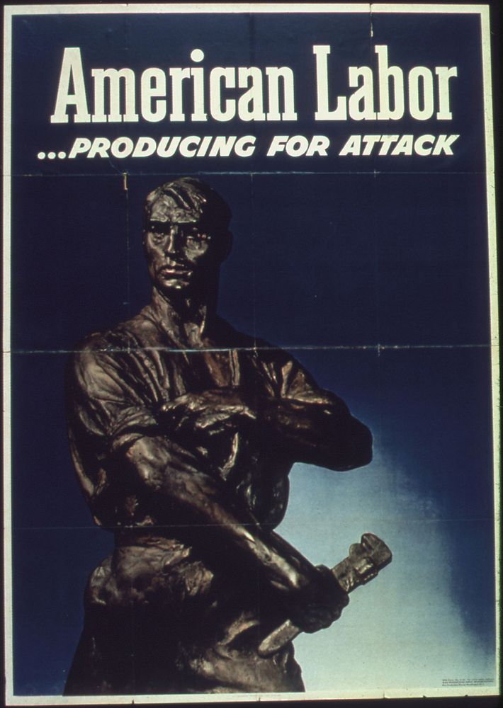 "American Labor -- Producing for Attack," 1942 - 1945. Original public domain image from Flickr