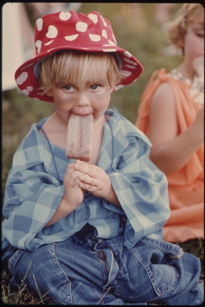 Participant in a Kiddies Parade, an Annual Event Held Early in the Evening During the Summer in New Ulm, Minnesota.