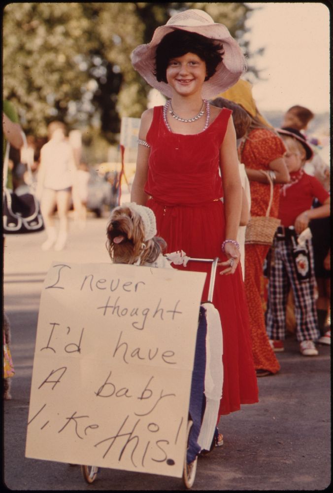 Participants in a Kiddies Parade, an Annual Event Held Early in the Evening During the Summer in New Ulm, Minnesota.