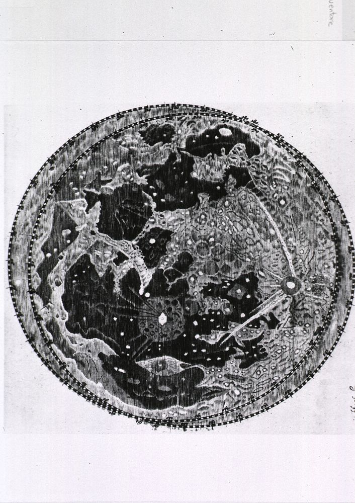 AstronomyPublication: 1655. Moon as seen by Johannes filius Zachariae Joannidis through a telescope.Original public domain…