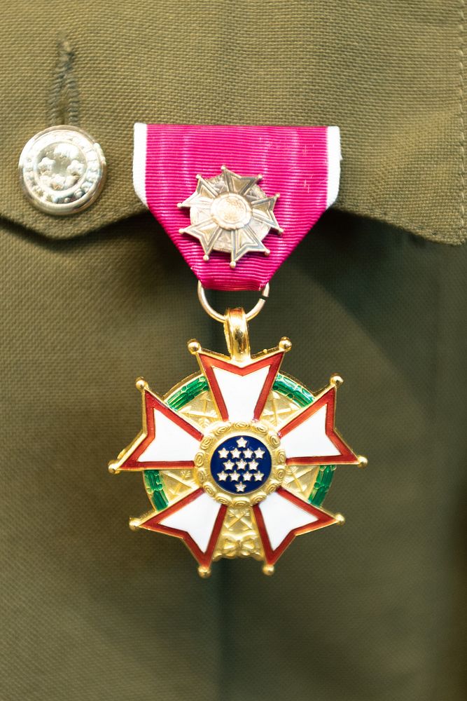Ambassador Brown presents Brigadier Brett Rankin with the Legion of Merit, 10 June 2020.Original public domain image from…