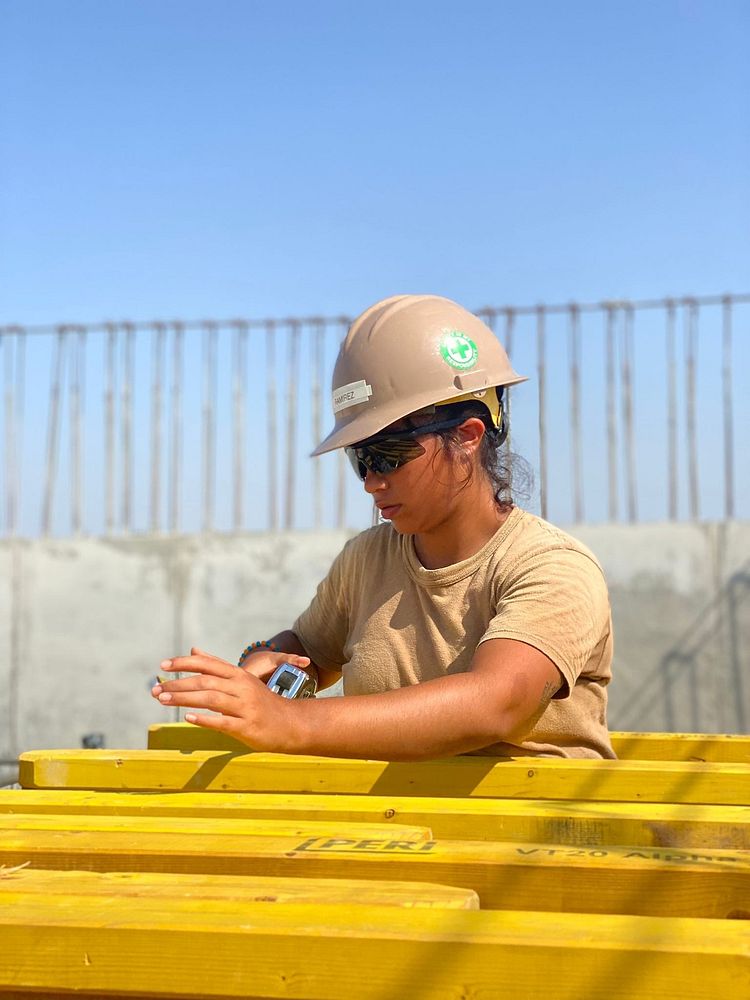 Construction Electrician Construction man Kayleen Ramirez, assigned to Naval Mobile Construction Battalion (NMCB) 1…