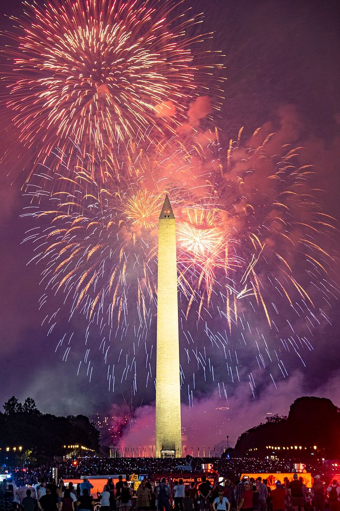 Washington, D.C. fireworks, 4th of July. Original public domain image from Flickr