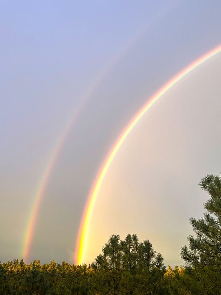 Double RainbowA double rainbow appears over Campbell Mesa after a storm. Photo taken 10-3-22 by Brady Smith. Credit:…