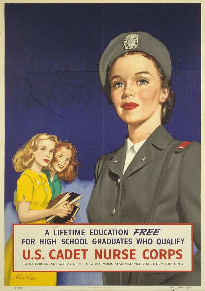 U.S. Cadet Nurse Corps. Original public domain image from Flickr