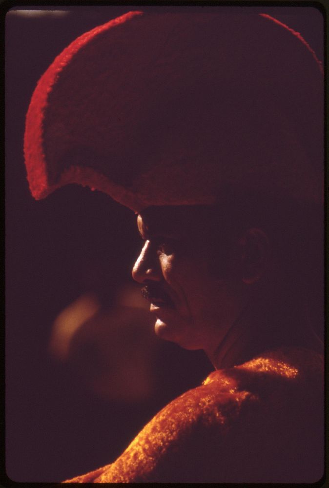 Dressed for Aloha Day parade during annual Aloha Week festivities, October 1973. Photographer: O'Rear, Charles. Original…