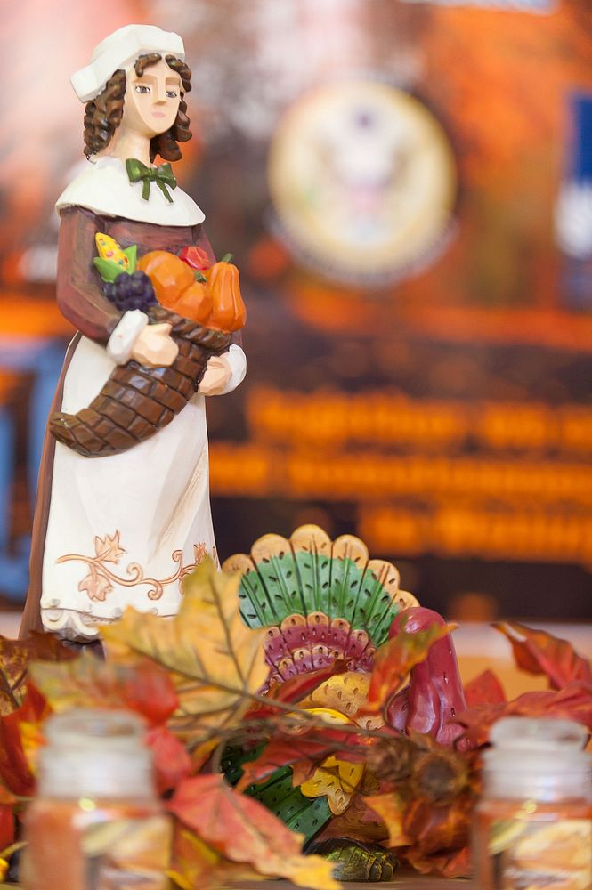 Thanksgiving decoration, doll sculpture. Original public domain image from Flickr