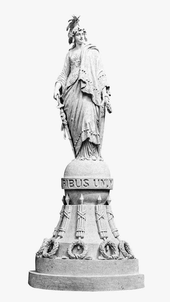 Statue of Freedom collage element psd