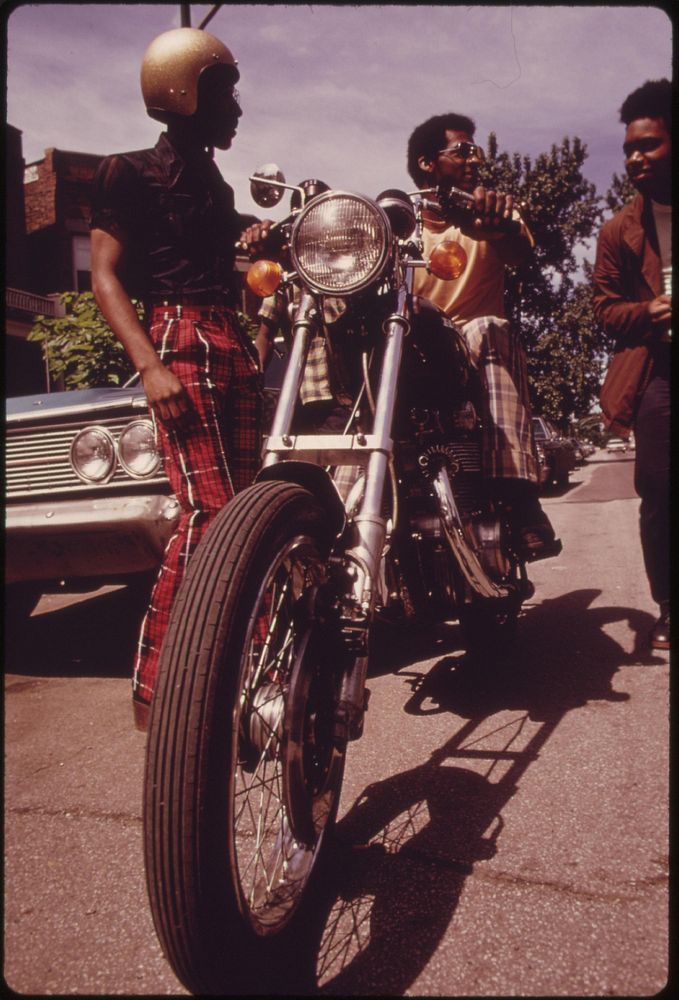 Black Residents Of Chicago's West Side Check Out A Motorcycle. The City's West Side Did Not Quickly Recover From The Riots…