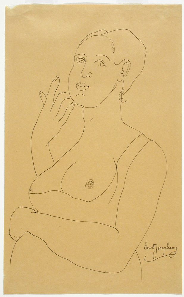 Half-length figure of a woman, Ernst Josephson