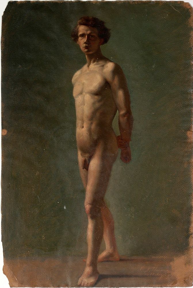 Alaston mies, harjoitelma, 1854, Anders Ekman