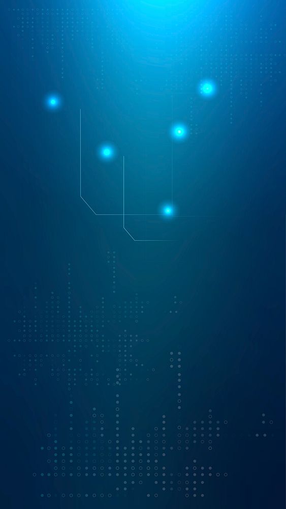 Blue technology iPhone wallpaper, abstract design