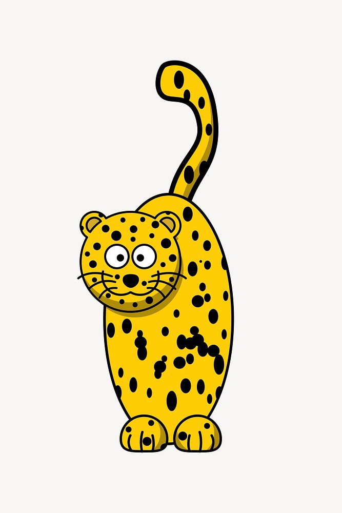 Leopard clipart vector. Free public domain CC0 image.