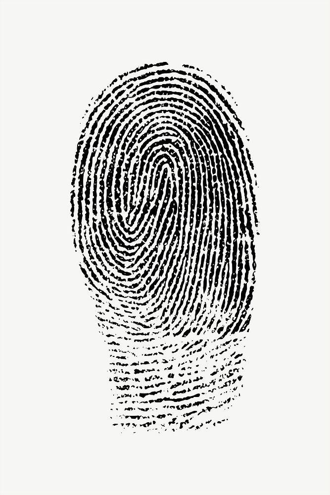 Fingerprint clipart, illustration psd. Free public domain CC0 image.
