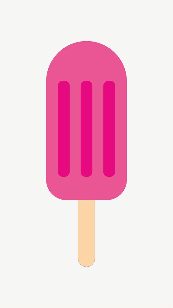 Pink popsicle clipart, illustration psd. Free public domain CC0 image.