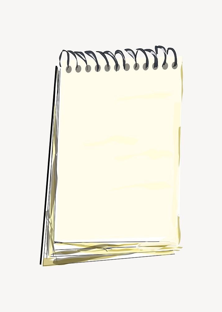 Notebook clipart, illustration vector. Free public domain CC0 image.