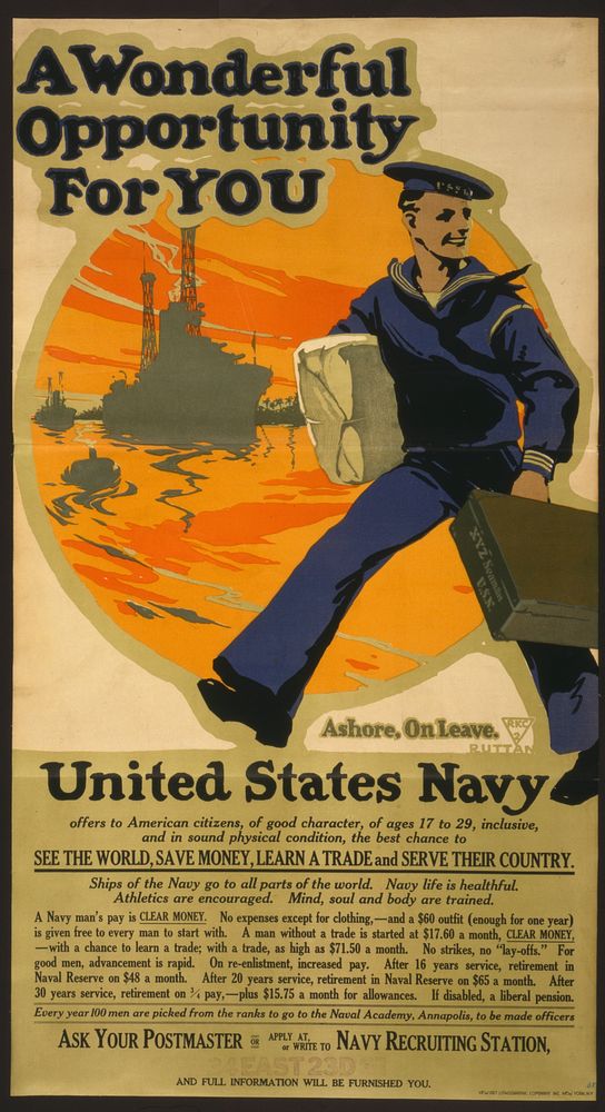 A wonderful opportunity for you--United States Navy ...  Ruttan.