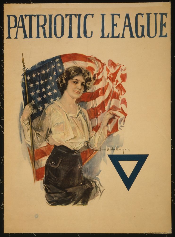 Patriotic League  Howard Chandler Christy 1918 ; The United States Prtg. & Lith. Co.