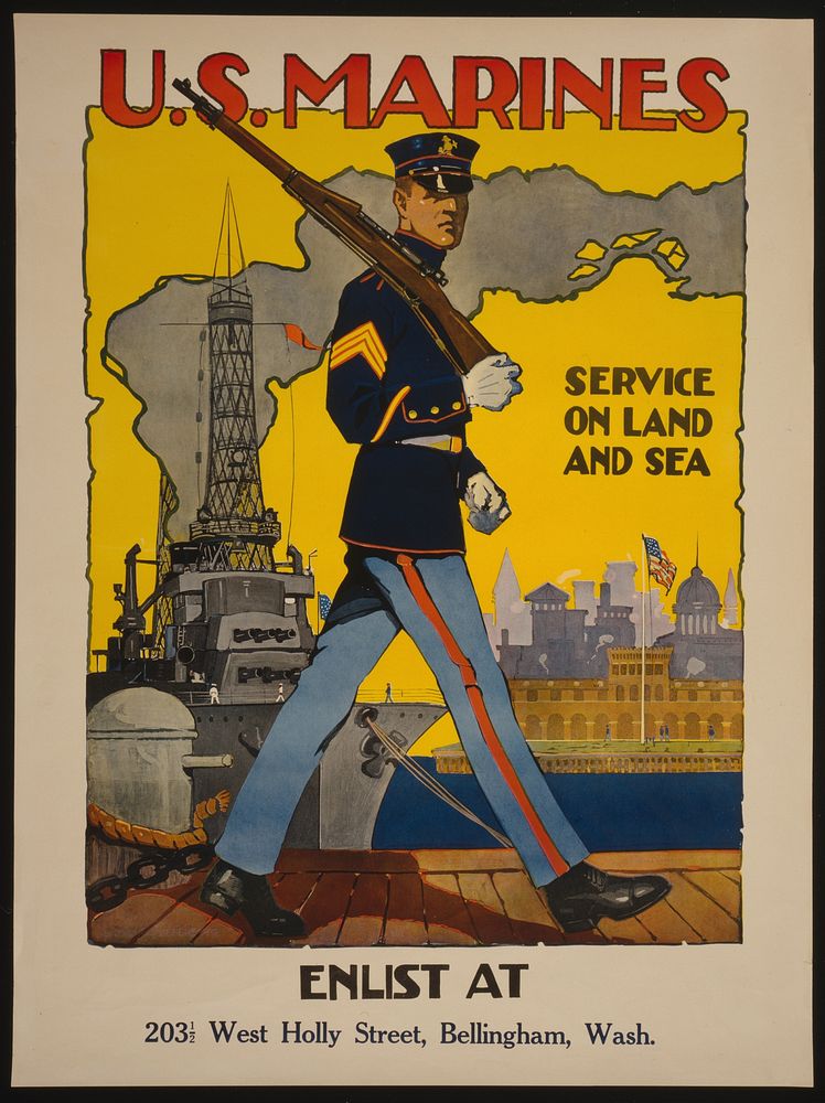 U.S. Marine Corps - Service on land and sea  Sidney H. Riesenberg.