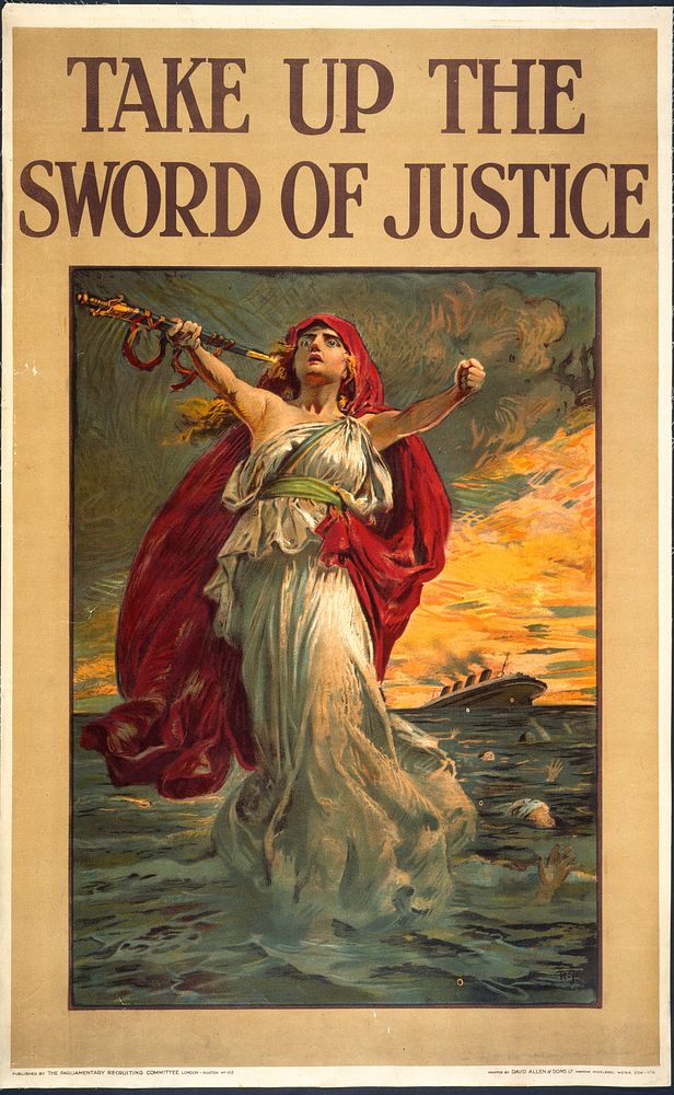 Take up the sword of justice  B.P. ; printed by David Allen & Sons Ld., Harrow, Middlesex.