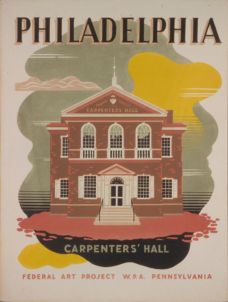 Philadelphia - Carpenters' Hall (1894-1977) poster. Original public domain image from Library of Congress. Digitally…