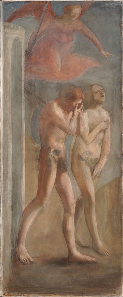 Expulsion of adam and eve, after masaccio, 1898, by Magnus Enckell