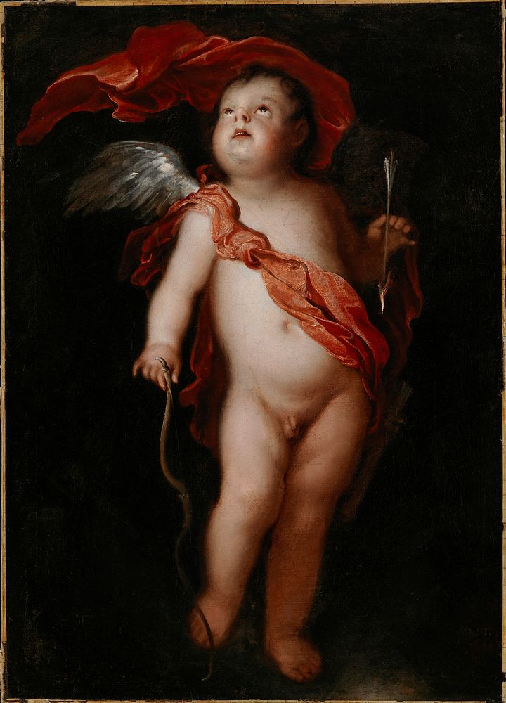 Cupid with his bow, 1648 - 1659, Frans Wouters