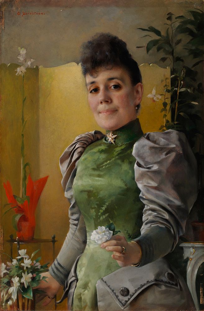 Portrait of counsellor of state maria von wahlberg (b. sinebrychoff), 1892, Gunnar Berndtson