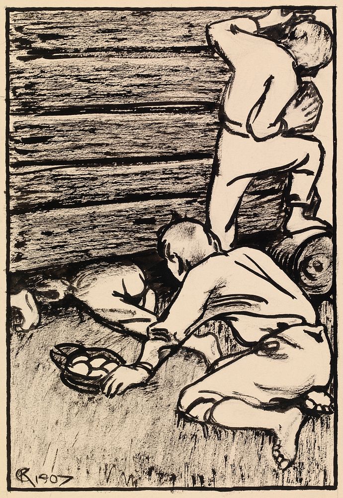 The egg thieves, 1907, by Akseli Gallen-Kallela