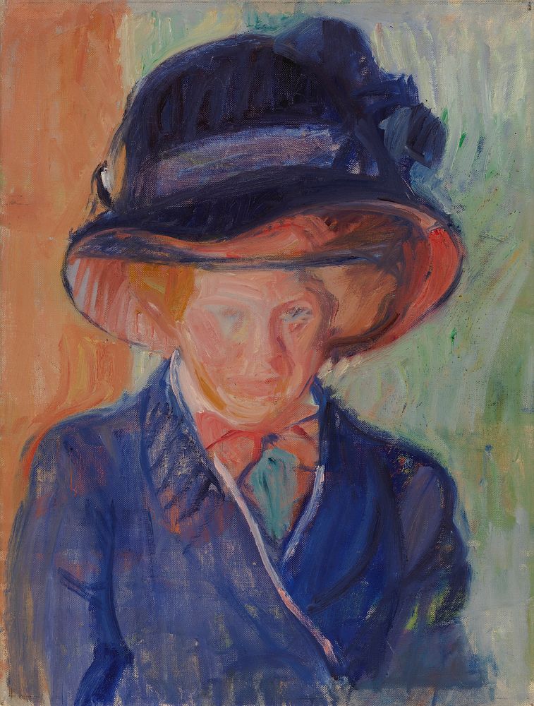 Woman in blue (helga nordström), 1910, Valle Rosenberg