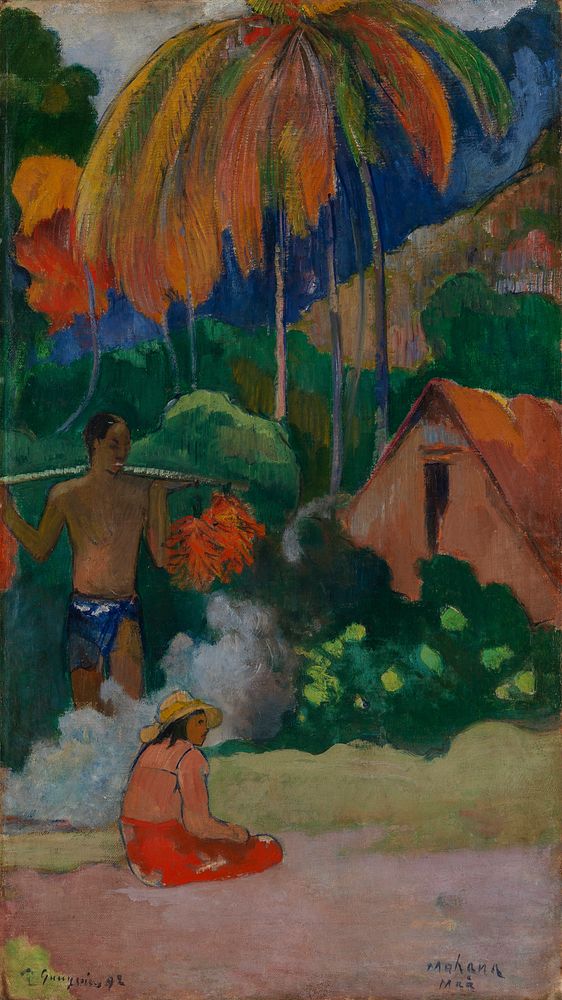 Landscape in tahiti (mahana ma&agrave;), 1892 by Paul Gaguin