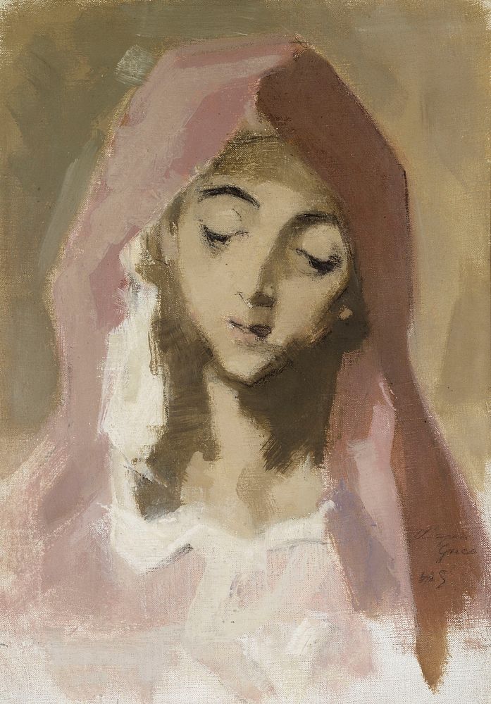 Madonna de la charité, after el greco, 1941, Helene Schjerfbeck