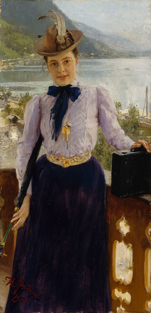 Portrait of natalia nordmann, 1900, Ilja Repin